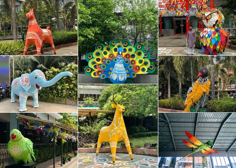 Architecture Department transforms AIUB campus with artistic flair on AIUB Boishakh Utshab 1432
