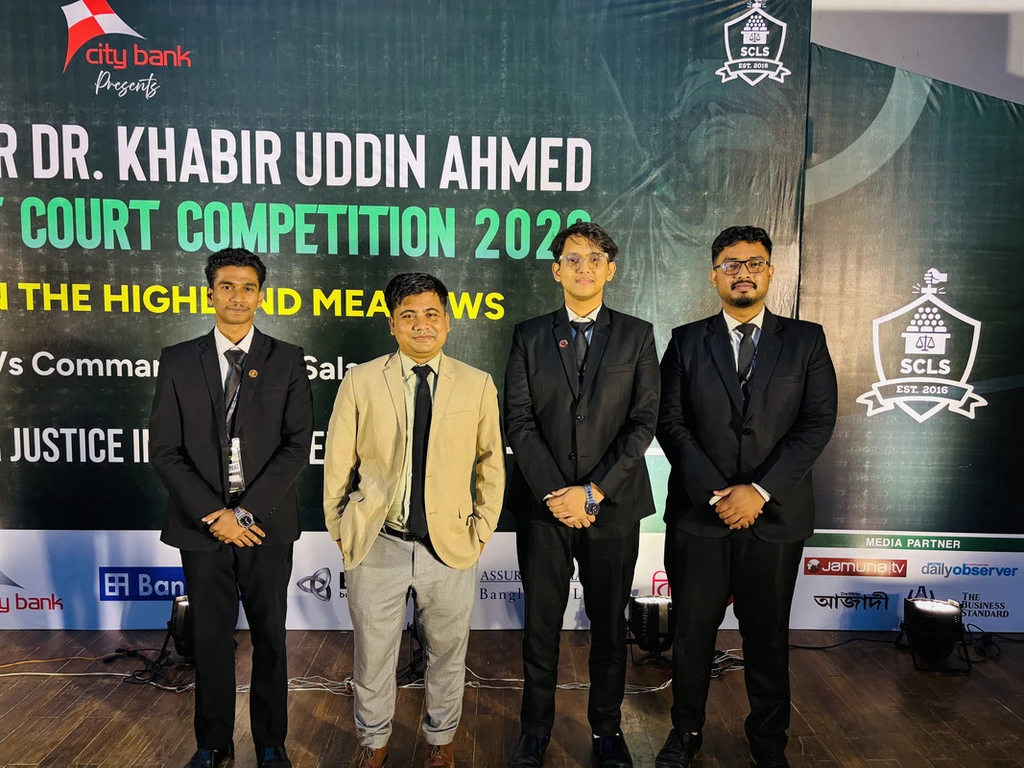 AIUB Mooting Team Advances to Quarterfinals and Achieves 7th Position in the 4th Professor Dr. Khabir Uddin Ahmed National Moot Court Competition